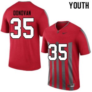 Youth Ohio State Buckeyes #35 Luke Donovan Throwback Nike NCAA College Football Jersey Wholesale QEH5844GD